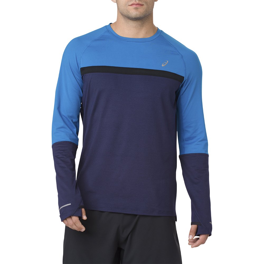 asics thermopolis plus long sleeve peacoat blue asics thermopolis plus long sleeve peacoat blue