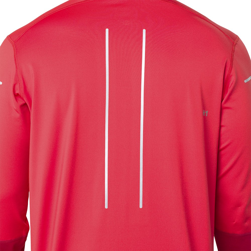 asics lite-show winter long sleeve 1/2 zip red alert / samba asics lite-show winter long sleeve 1/2 zip red alert / samba