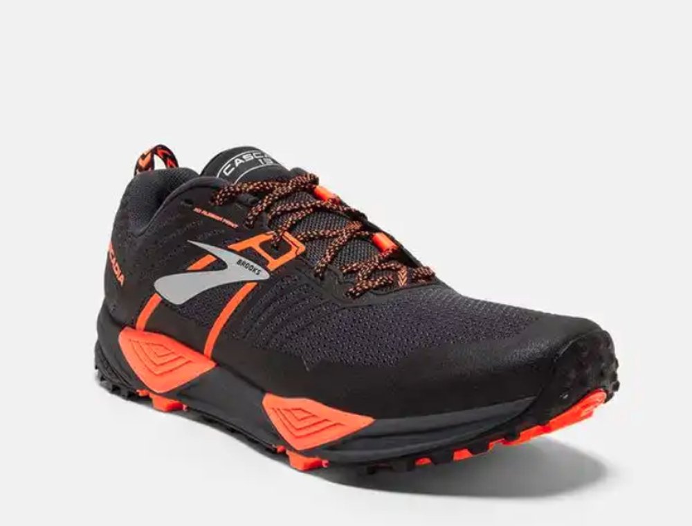 buty brooks cascadia 13 grey/black/orange buty brooks cascadia 13 grey/black/orange