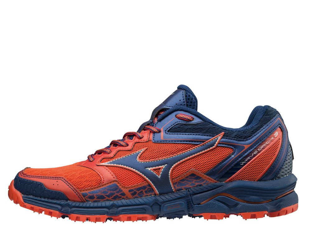 buty mizuno wave daichi 3 cherry tomato / estate blue / high risk red buty mizuno wave daichi 3 cherry tomato / estate blue / high risk red