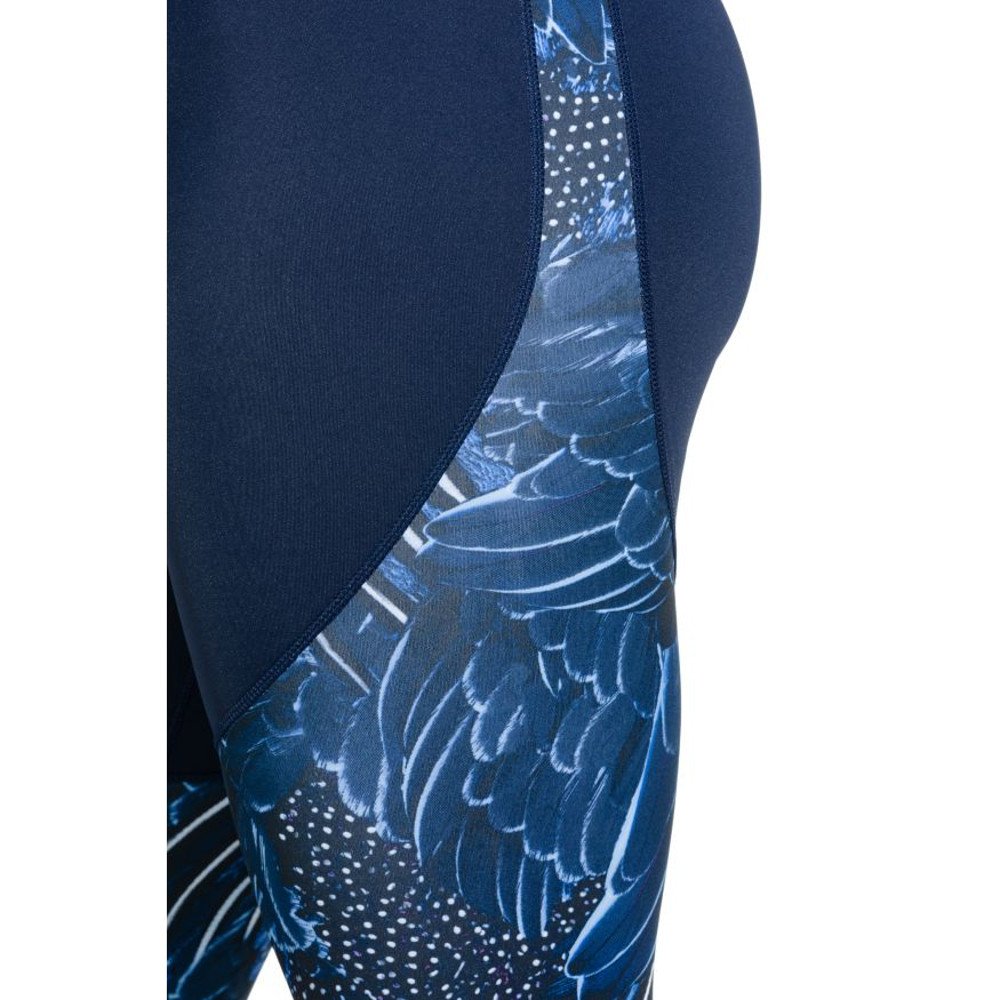 nike power flutter printed gym tights w niebieskie nike power flutter printed gym tights w niebieskie