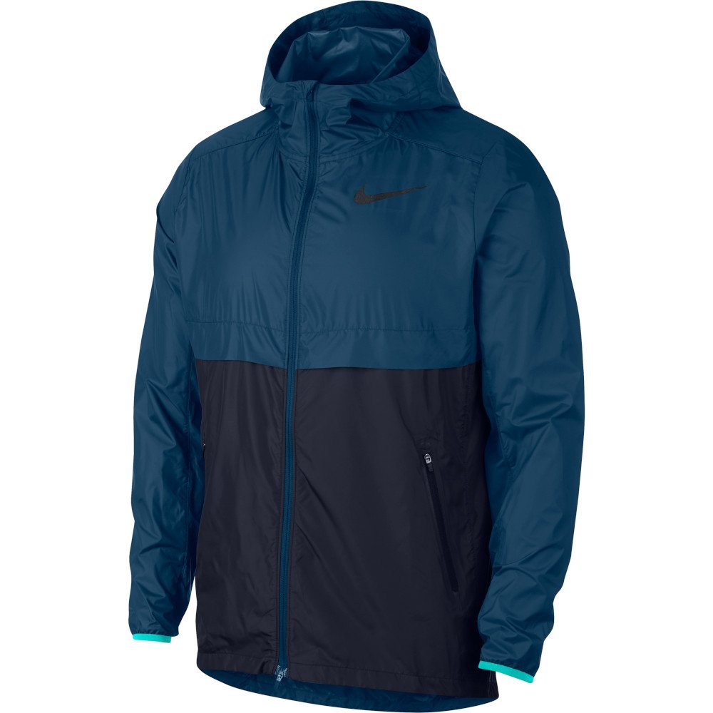 nike shield running jacket m granatowo-niebieska nike shield running jacket m granatowo-niebieska