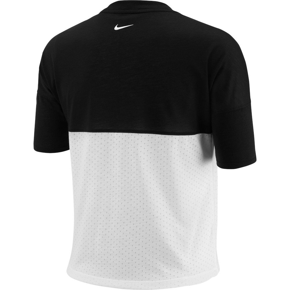 nike tailwind short-sleeve top w biało-czarna nike tailwind short-sleeve top w biało-czarna