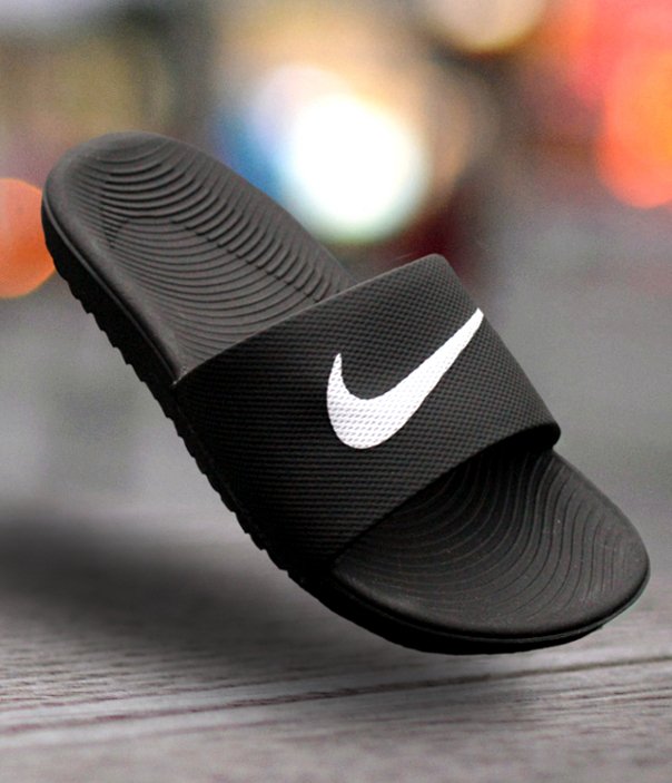 nike kawa slide (gs/ps) czarno-białe nike kawa slide (gs/ps) czarno-białe