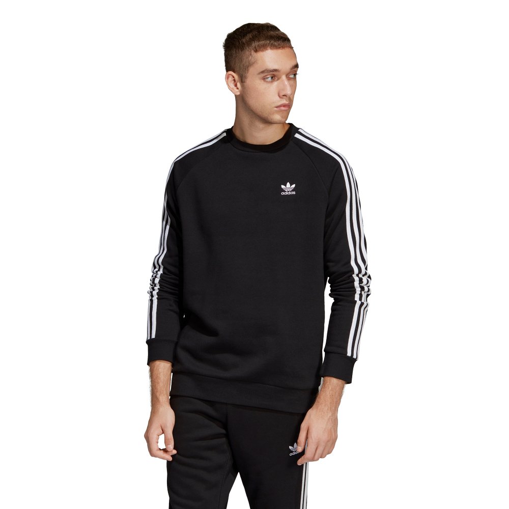 adidas 3 Stripes Crew czarno biała