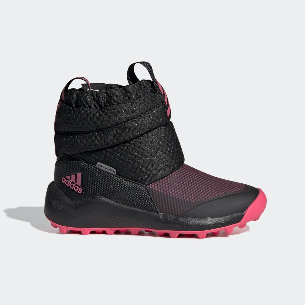 adidas rapidasnow boots c czarno-różowe adidas rapidasnow boots c czarno-różowe