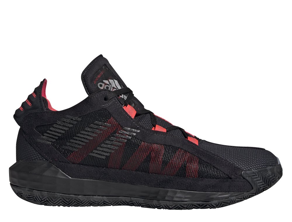 adidas dame 6 core black shock red adidas dame 6 core black shock red