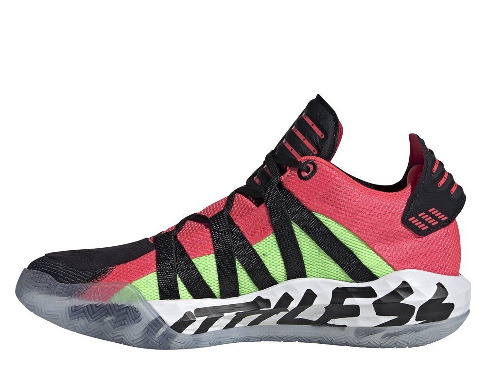 adidas dame 6 core black shock red adidas dame 6 core black shock red