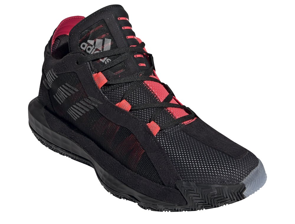 adidas dame 6 core black shock red adidas dame 6 core black shock red
