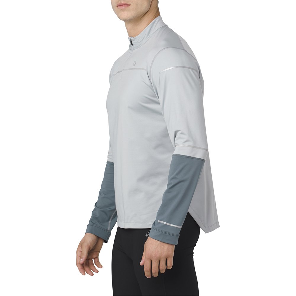 asics lite-show long sleeve 1/2 zip shirt m szara asics lite-show long sleeve 1/2 zip shirt m szara