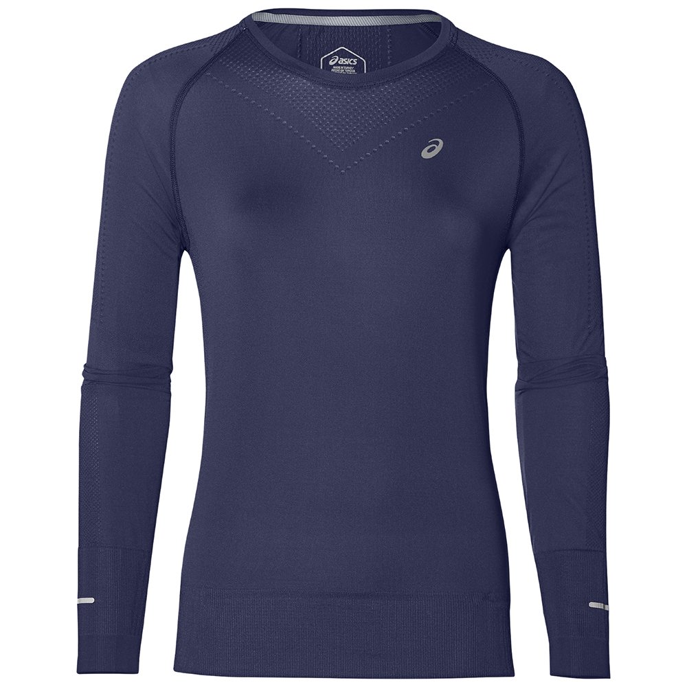 asics seamless long sleeve indigo blue asics seamless long sleeve indigo blue