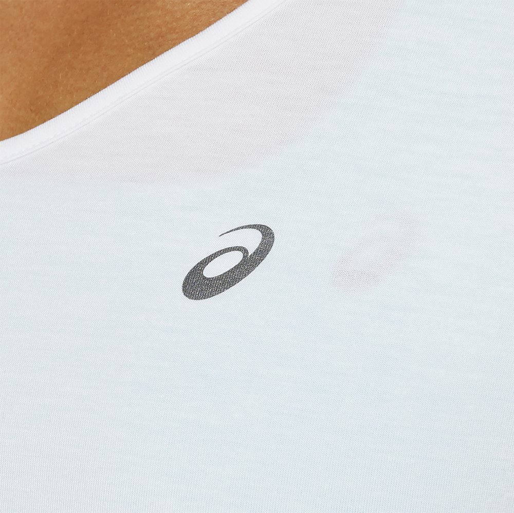asics v-neck ss top w biała asics v-neck ss top w biała