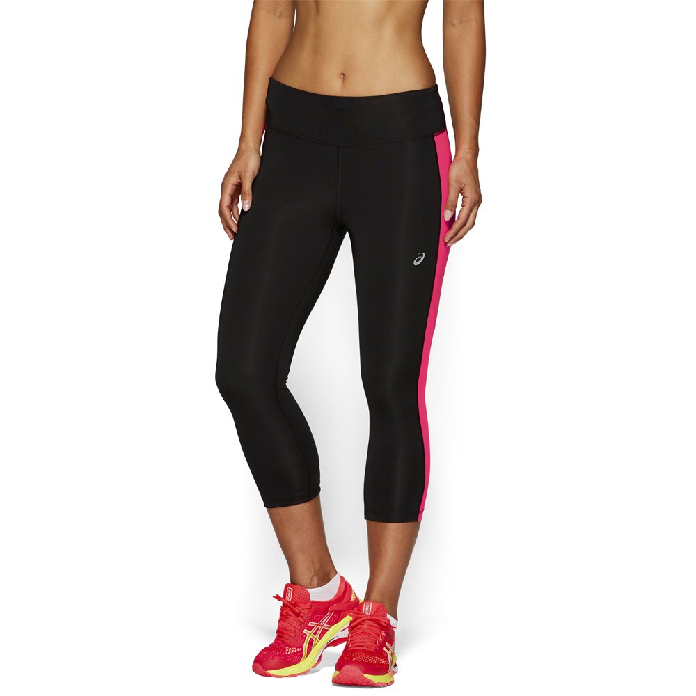 asics capri tight w czarno-róŻowe asics capri tight w czarno-róŻowe