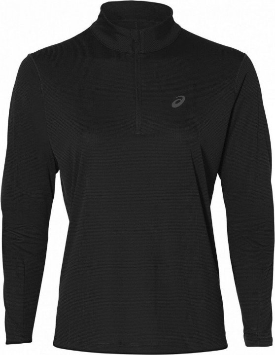 asics silver long sleeve 1/2 zip top performance black asics silver long sleeve 1/2 zip top performance black