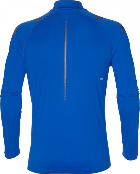 asics icon ls 1/2 zip top blue grey asics icon ls 1/2 zip top blue grey