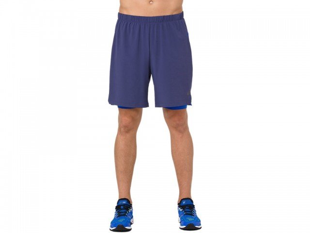 asics 2in1 7in short indigo blue asics 2in1 7in short indigo blue