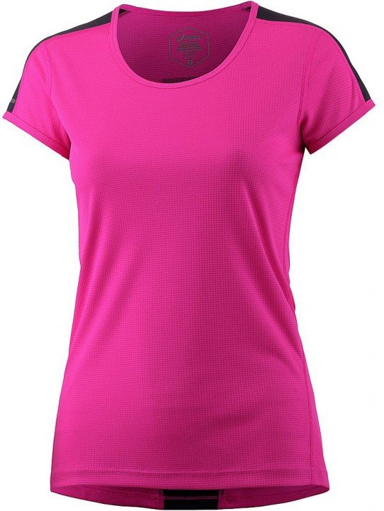asics short sleeve top pink black asics short sleeve top pink black