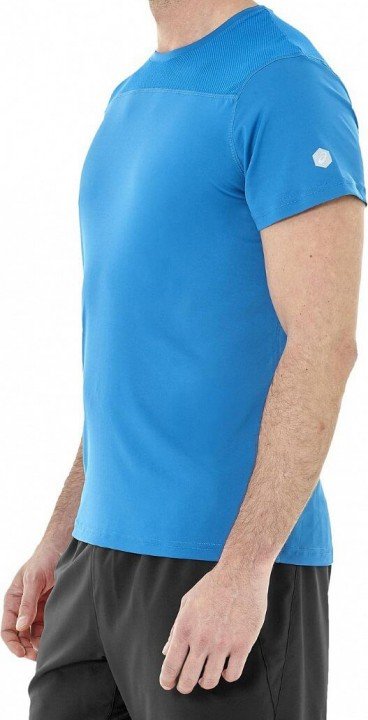 asics true performance short sleeve top blue asics true performance short sleeve top blue