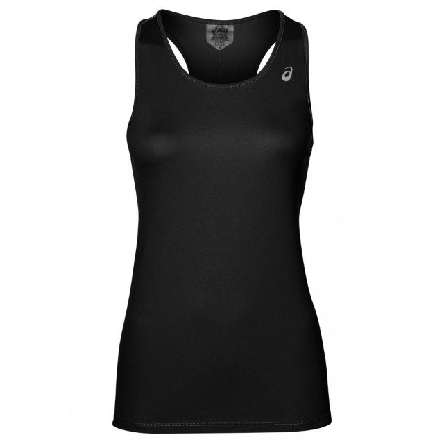 asics silver tank black asics silver tank black