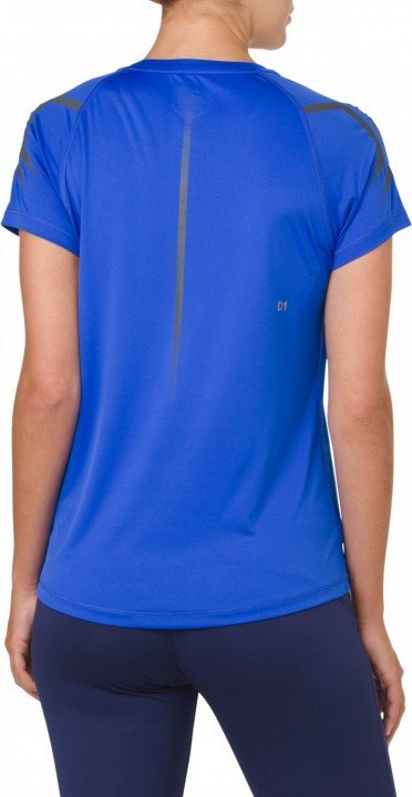 asics icon short sleeve top illusion blue dark grey asics icon short sleeve top illusion blue dark grey