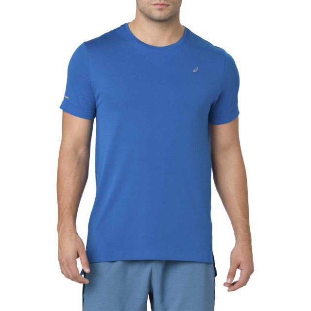 asics seamless short sleeve blue asics seamless short sleeve blue