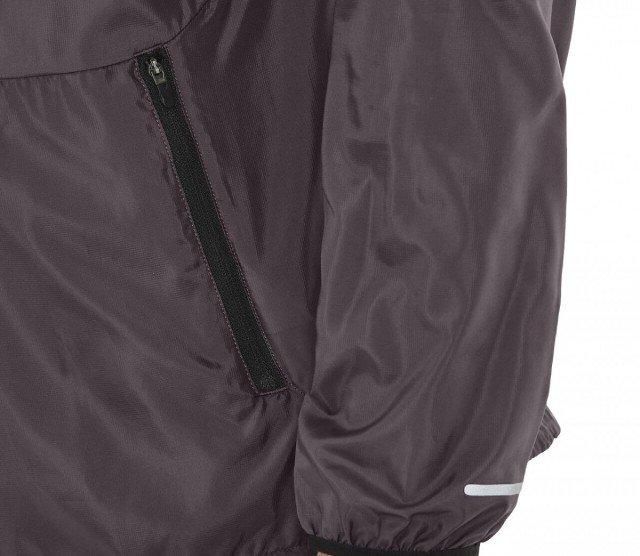 asics packable jacket grey / black asics packable jacket grey / black