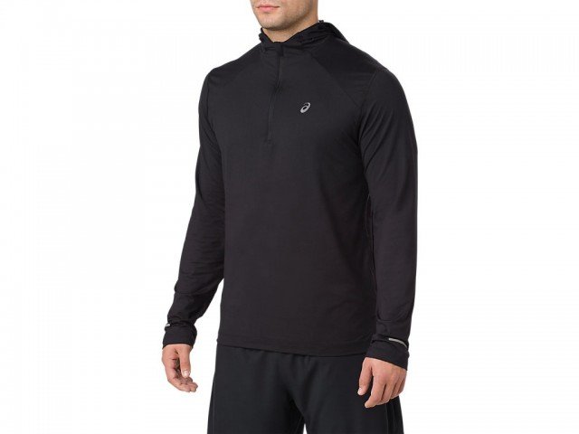 asics long sleeve hoodie performance black asics long sleeve hoodie performance black