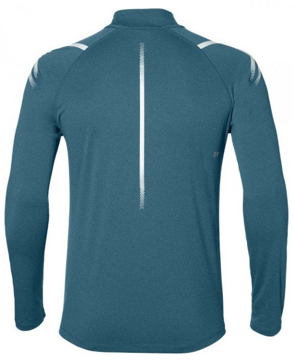 asics icon long sleeve 1/2 zip blue asics icon long sleeve 1/2 zip blue