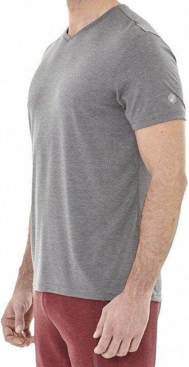 asics essential short sleeve top hex dark grey heather asics essential short sleeve top hex dark grey heather