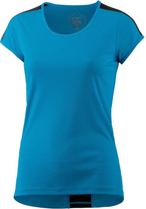 asics short sleeve top blue black asics short sleeve top blue black