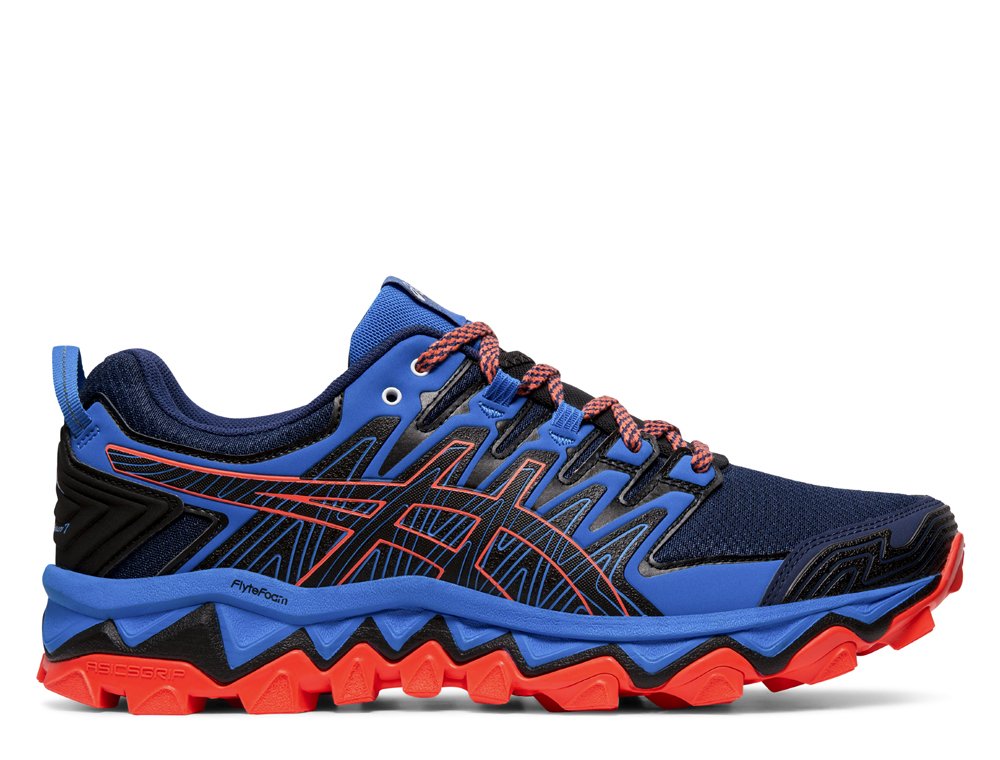 asics fujitrabuco 7 m niebiesko-czarne asics fujitrabuco 7 m niebiesko-czarne