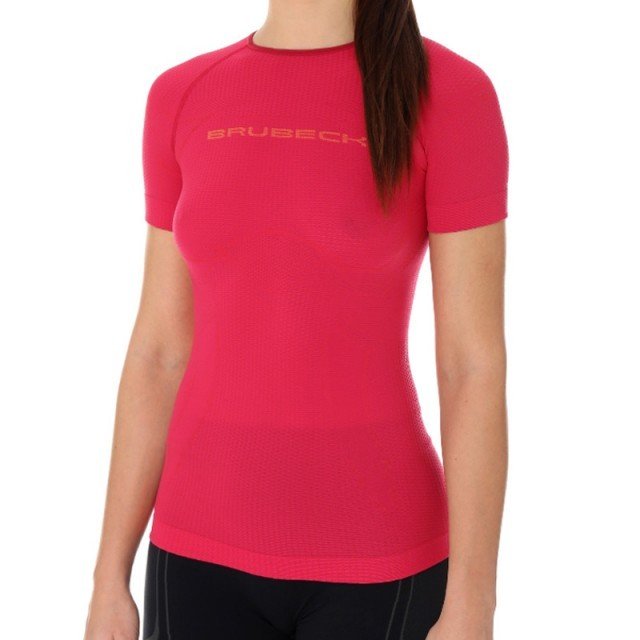 brubeck 3d run pro short sleeve malinowy brubeck 3d run pro short sleeve malinowy