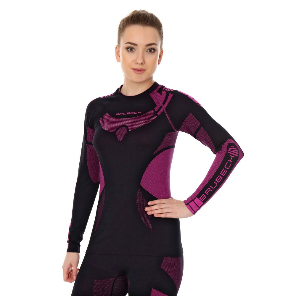 brubeck bluza dry ls czarny/amarant brubeck bluza dry ls czarny/amarant