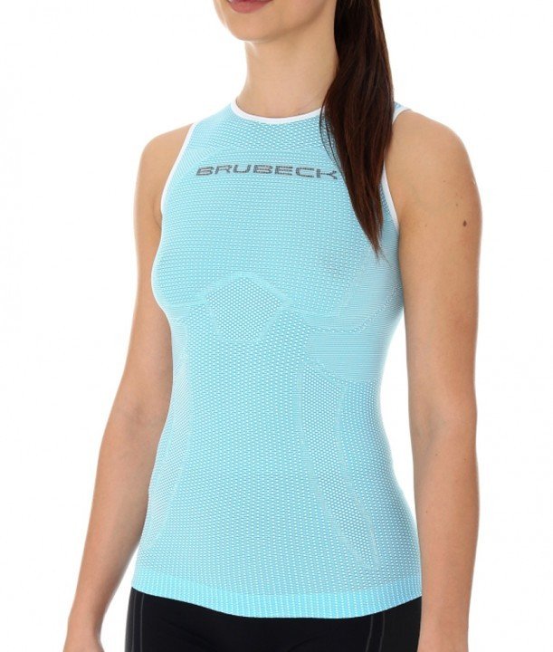 brubeck bezrękawnik damski 3d run pro turkus brubeck bezrękawnik damski 3d run pro turkus
