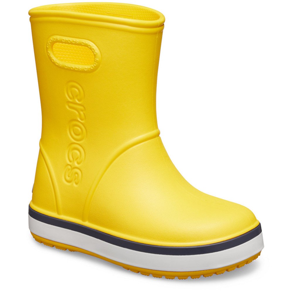 crocs crocband rain boot kids żółto-białe crocs crocband rain boot kids żółto-białe