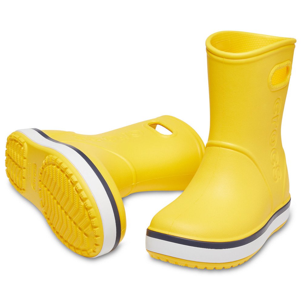 crocs crocband rain boot kids żółto-białe crocs crocband rain boot kids żółto-białe
