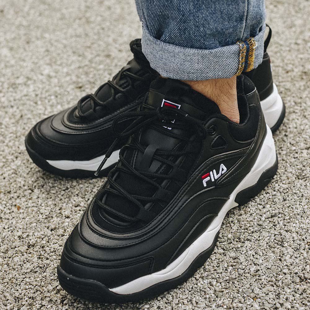 fila ray low męskie czarne (1010561-12a) fila ray low męskie czarne (1010561-12a)