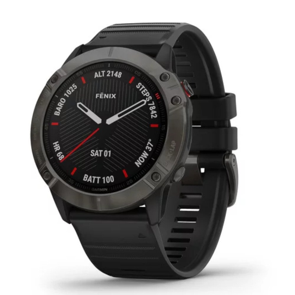 garmin fenix 6x sapphire szary dlc z czarnym paskiem garmin fenix 6x sapphire szary dlc z czarnym paskiem