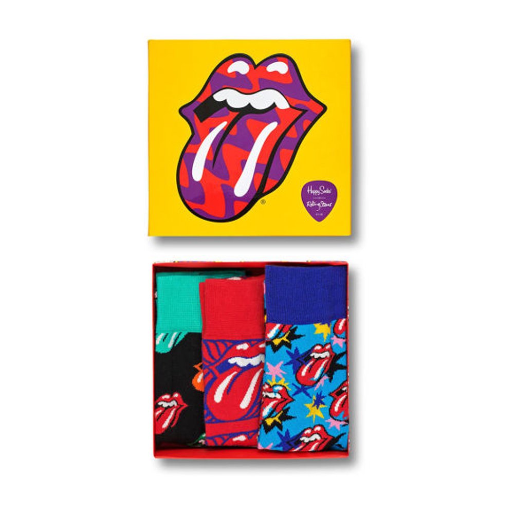 giftbox 3pak skarpety happy socks x rolling stones (xrls08-0100) giftbox 3pak skarpety happy socks x rolling stones (xrls08-0100)