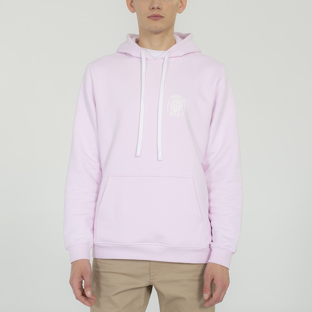 worldbox pink box hoodie (wbbl-world-pnk) worldbox pink box hoodie (wbbl-world-pnk)