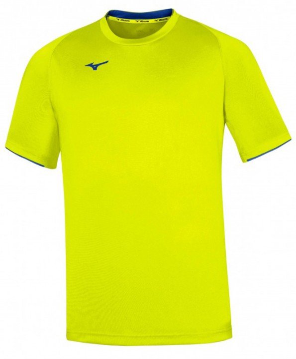 mizuno core short sleeve tee yellow fluo / royal mizuno core short sleeve tee yellow fluo / royal