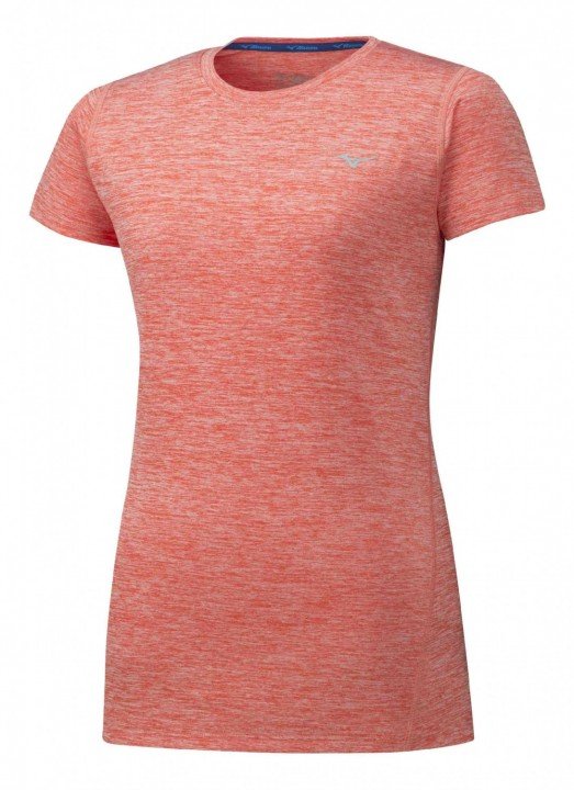 mizuno impulse core tee hot coral mizuno impulse core tee hot coral