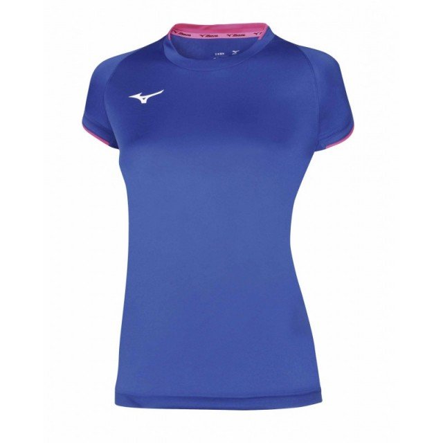 mizuno core short sleeve tee royal / pink fluo mizuno core short sleeve tee royal / pink fluo