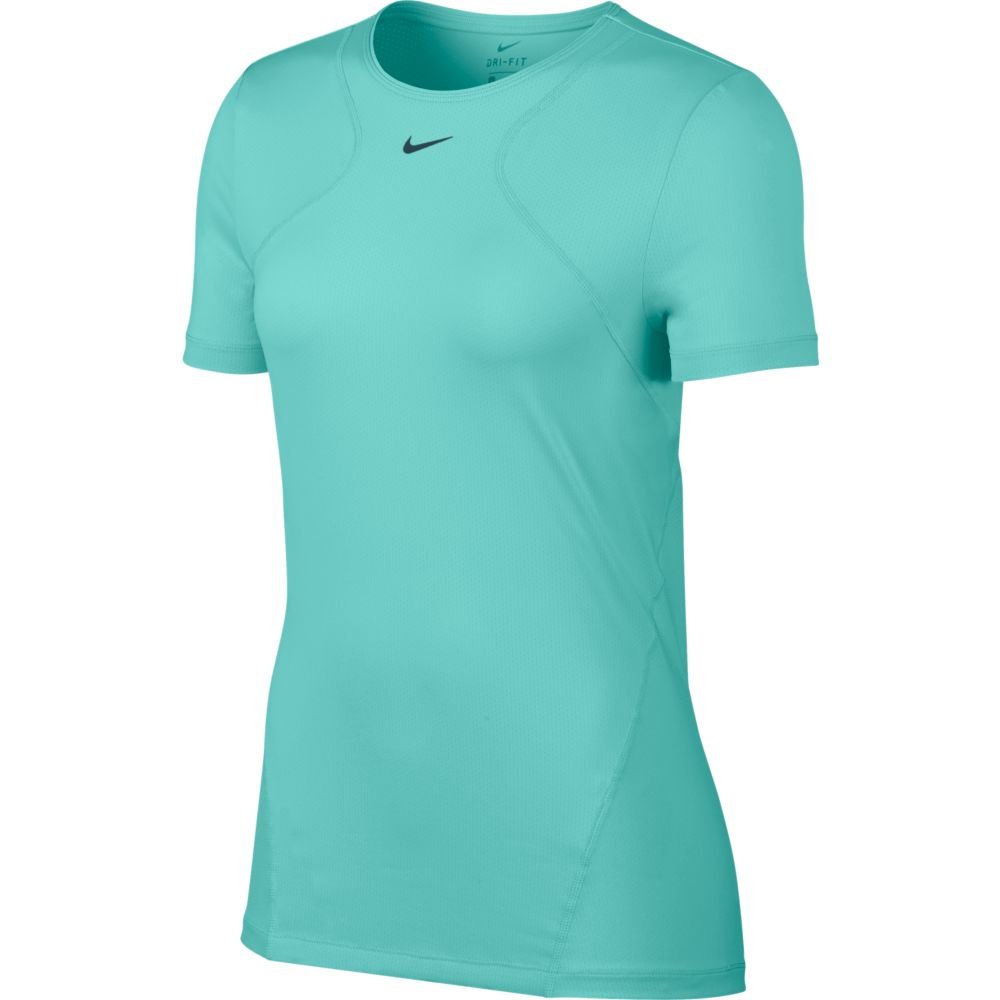 nike pro all over mesh ss top w seledynowo-turkusowa nike pro all over mesh ss top w seledynowo-turkusowa