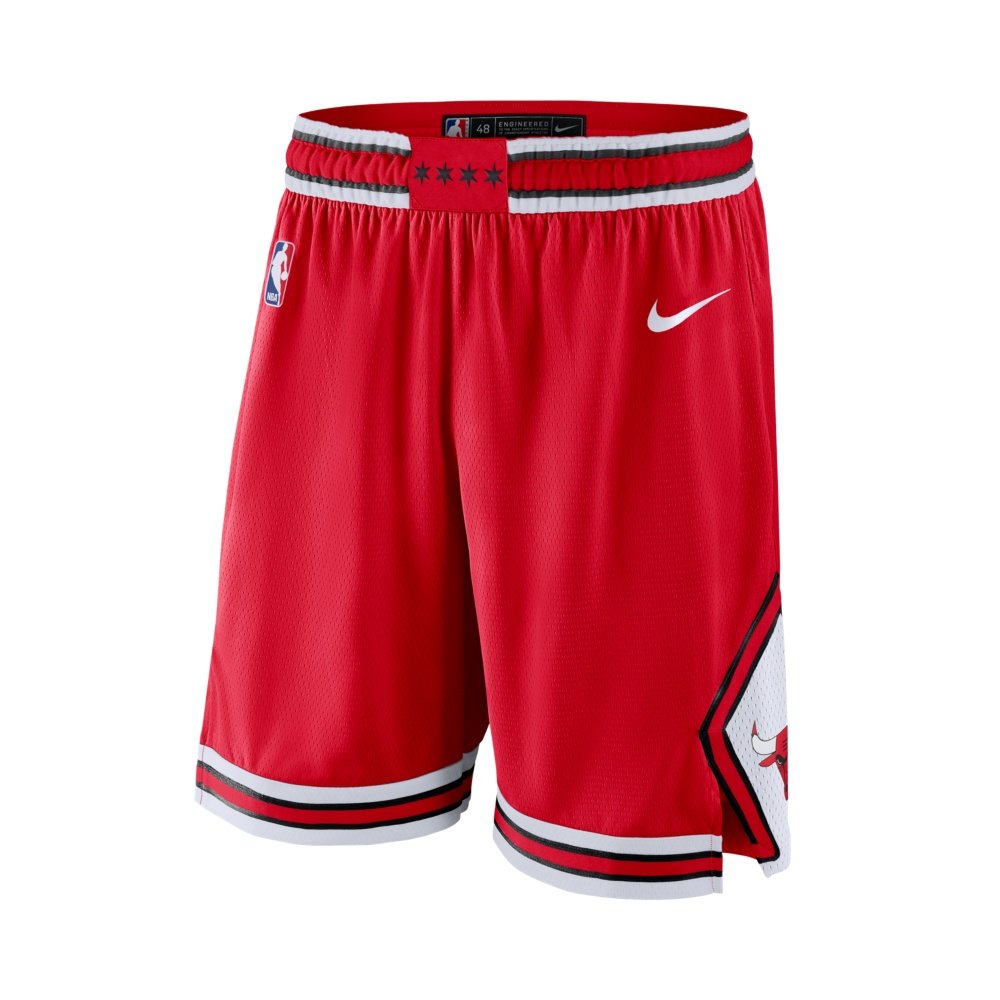 Pantaloni scurți Nike NBA Chicago Bulls Swingman Road, roșii