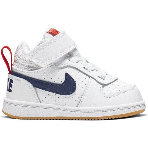nike court borough mid (tdv) biało-granatowe nike court borough mid (tdv) biało-granatowe