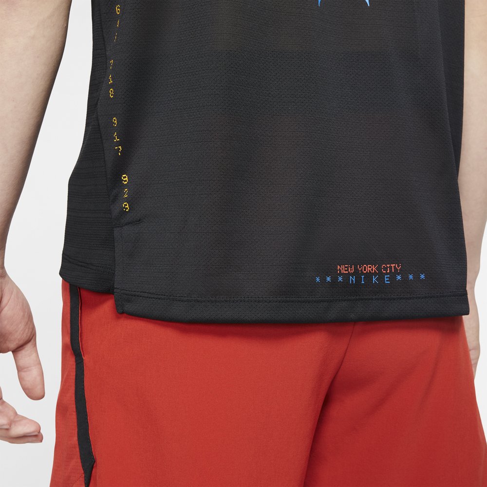 nike dry miler ss top nyc m czarny nike dry miler ss top nyc m czarny