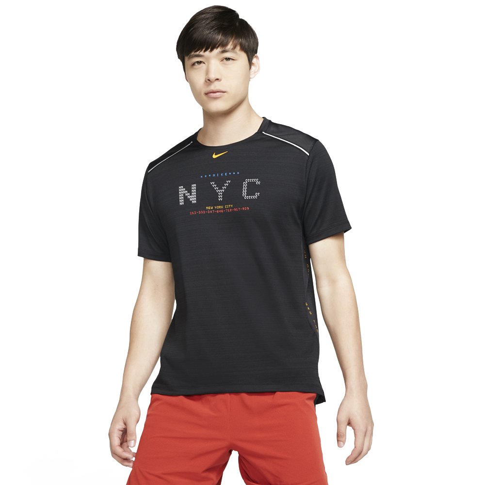 nike dry miler ss top nyc m czarny nike dry miler ss top nyc m czarny
