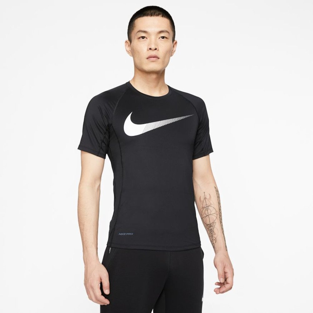nike pro short-sleeve graphic top m czarna nike pro short-sleeve graphic top m czarna