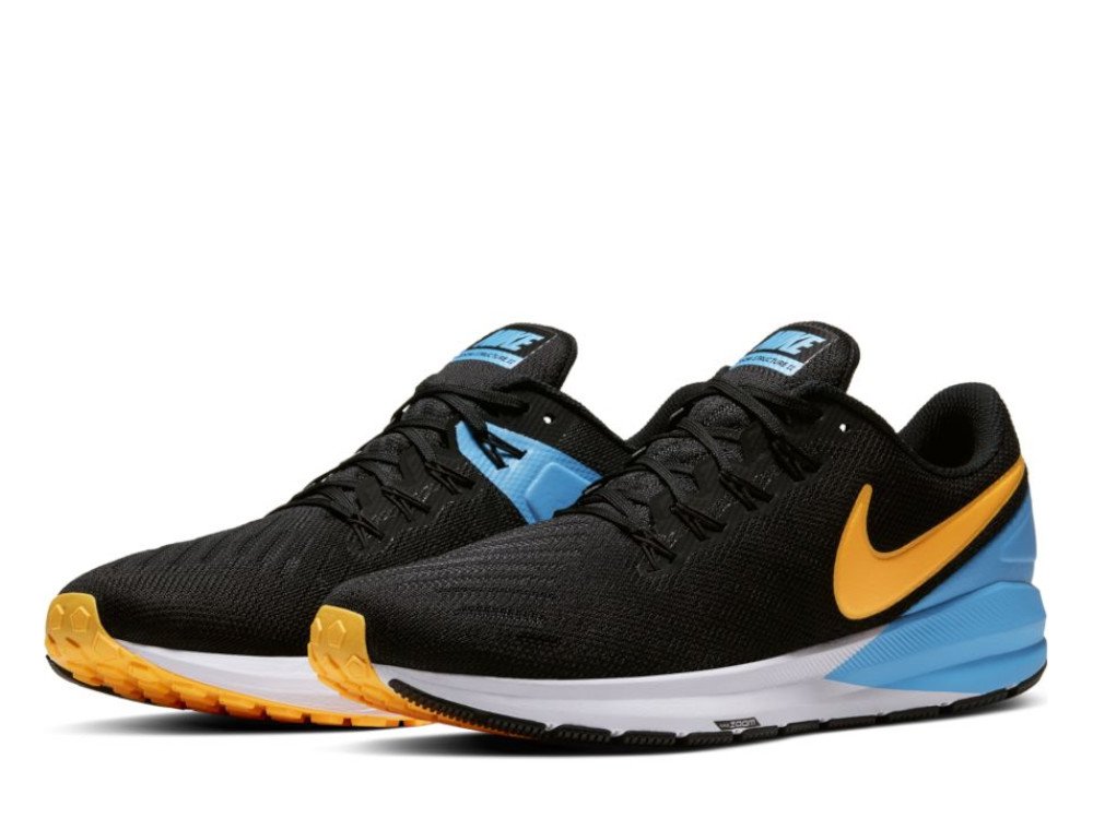 buty nike air zoom structure 22 m black/laser orange-university blue-white buty nike air zoom structure 22 m black/laser orange-university blue-white
